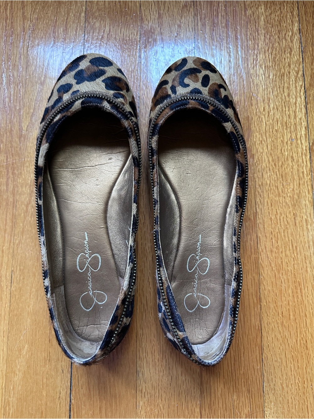 Leopard Print Women's Ballet Flats - Brown